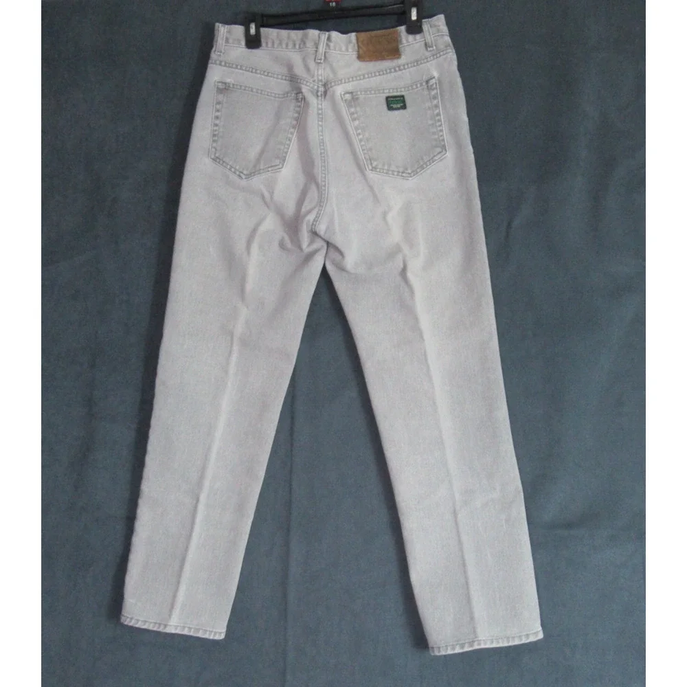Vintage Guess Jeans Mens Size 34 Gray Green Label Straight Leg Denim 80s 90s USA